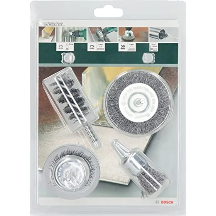 Bosch 2609256553 DIY Drahtbürsten-Set 4 -teilig – Bild 3