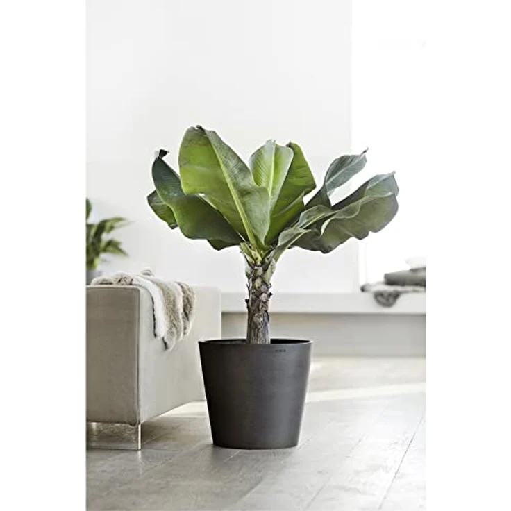 Ashortwalk ECOPOTS Amsterdam Blumentopf aus recyceltem Kunststoff (D40 x H35 cm) (schwarz) – Bild 2