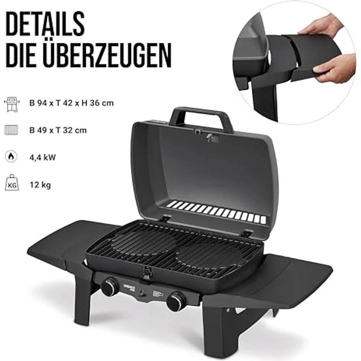 Enders® Urban II Pro Gasgrill mit 2 Edelstahlbrennern, silber – Bild 4