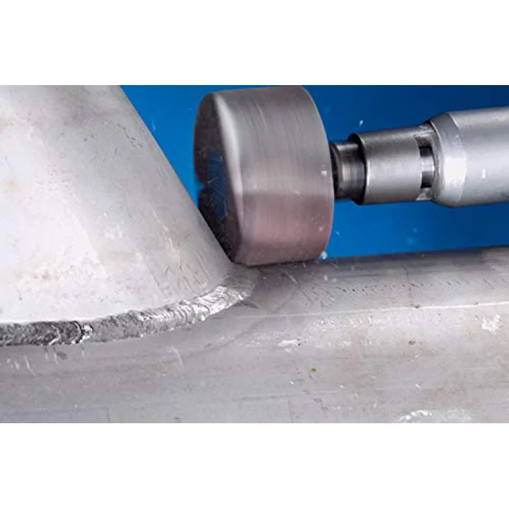 PFERD Fächerschleifer F / Korund Ø 60x30mm Schaft-ø 6mm A80 / 44498014 – für Feinschliff & Finish mit dem Geradschleifer oder Biegwellenantrieb – Bild 3