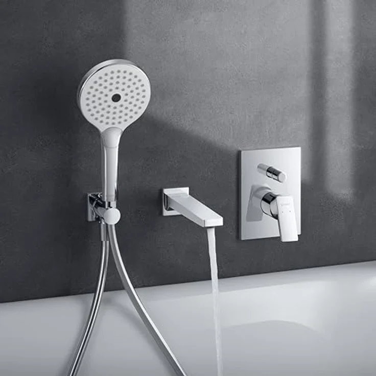 Duravit Manhattan Duscharmatur Set für 2 Verbraucher, Einhebel-Brausemischer mit Keramikmischsystem, Chrom – Bild 2