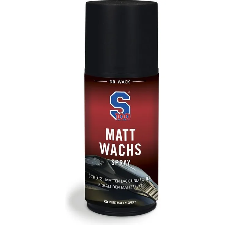 DR WACK S100 Matt-Wachs Spray 250 ml Auto-Reinigungsmittel - Erhält den Matteffekt, langanhaltender Schutz