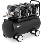 MSW Kompressor ölfrei 3 - 12 bar 50 L 3000 W Druckluft-Kompressor Luftkompressor, LCD-Display, 500 l/min, 50 L, weiß