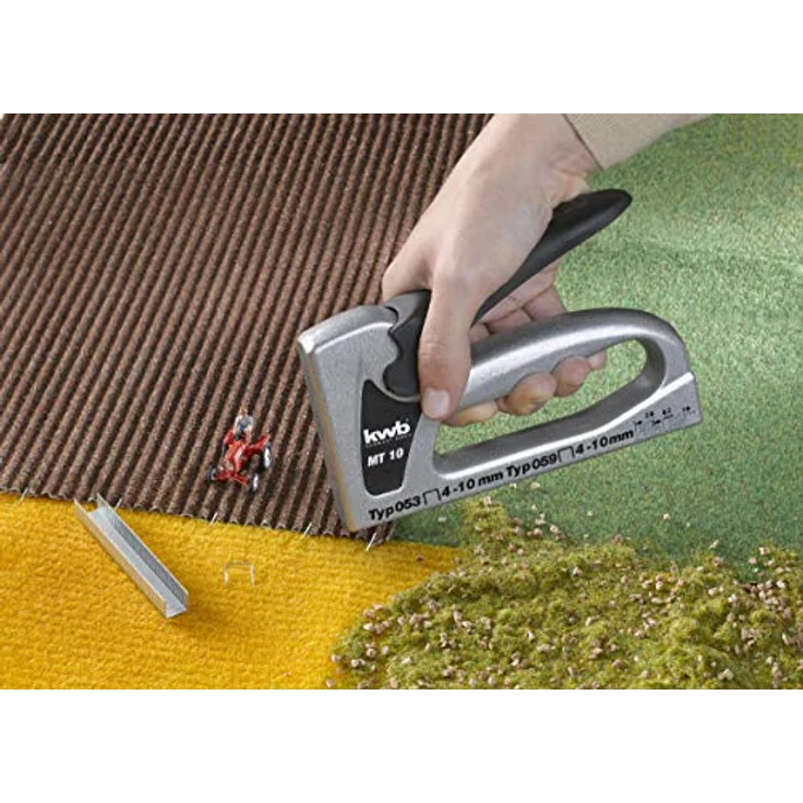 Kwb 053410 Handtacker PROFI TACK MT 10, schwere Metallausführung mit stufenloser Schlagkraftregulierung, für Klammern Typ 053 und 059 bis 10 mm – Bild 3