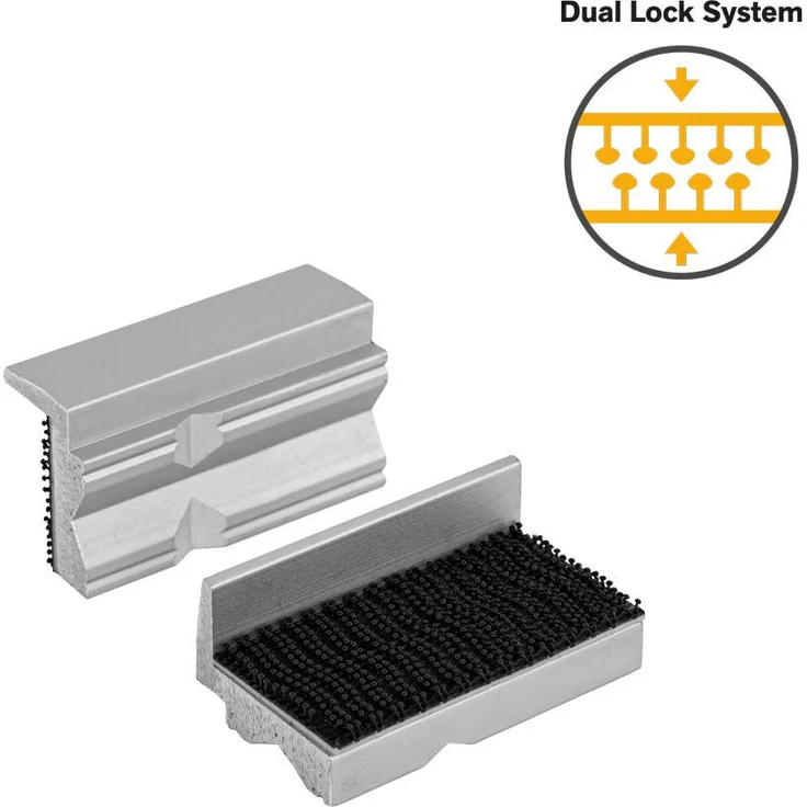 BERNSTEIN TOOLS FOR ELECTRONICS Schraubstock, 50 mm Aluminium Schonbacken, schwarz