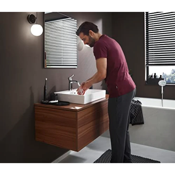 hansgrohe Metris 110 Waschtischarmatur, chrom, mit Ablaufgarnitur und ComfortZone 110, geeignet für Durchlauferhitzer, 5 l/min Durchfluss – Bild 7