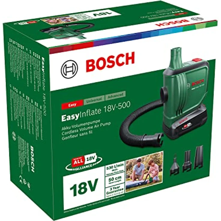 Bosch Home & Garden, Kompressor, EasyInflate 18V-500 (0.03 Bar, 530 l) – Bild 7