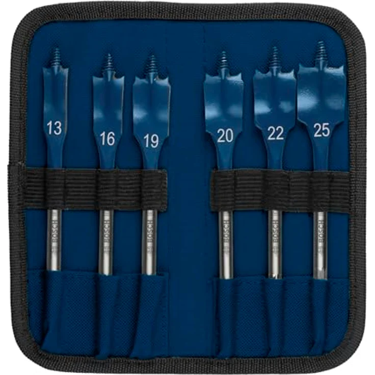 Bosch EXPERT Self Cut Speed Flachfräsbohrer-Set, 6-teilig, für Weichholz und Spanplatte, Ø 13-25 mm, schnell und präzise – Bild 1