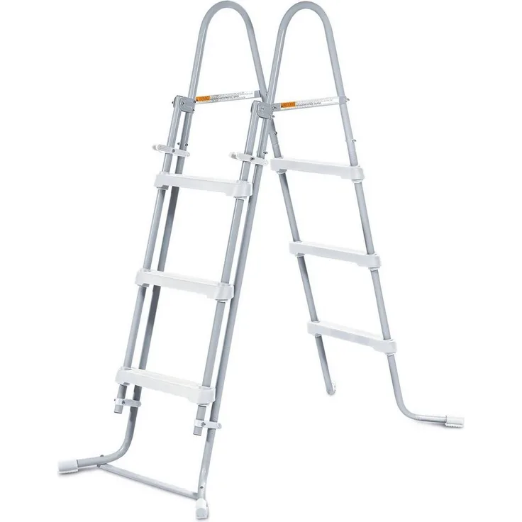 Waterman Pool-Sicherheitsleiter 2x4 Stufen, grau, belastbar bis 150 kg