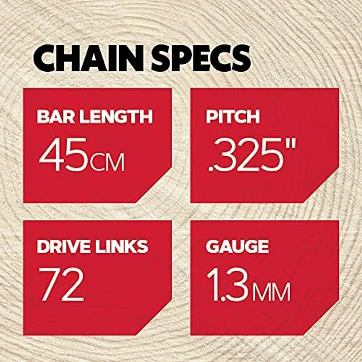 Oregon SpeedCut Sägekette passend für 45cm Dolmar, Gardol, Jonsered, Husqvarna, Lux, McCulloch Motorsägen, 72 Treibglieder – Bild 4