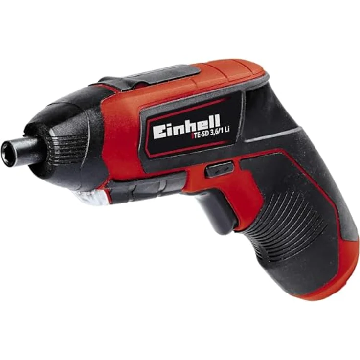 Einhell Akkuschrauber TE-SD 3,6-1 Li (Li-Ion, 3.6 V, 4.5 Nm Drehmoment, Micro-USB-Lader, Magnetbithalterung, LED-Beleuchtung, Softgrip, inkl. 10-teiliges Bit-Set + hochwertige Metallbox) – Bild 4