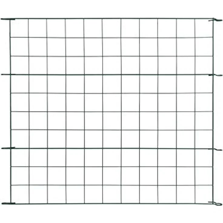 ESTEXO Teichzaun Set 11tlg, Gerade 5 Elemente, pulverbeschichteter Metallzaun in grün RAL 6005, Drahtstärke 4/2,5 mm, Maschenweite 6x6 cm – Bild 5