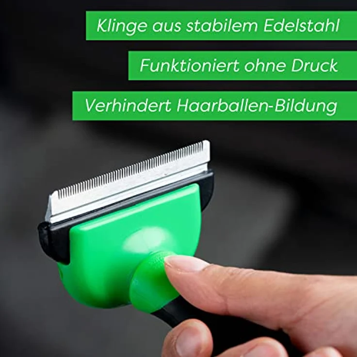 Fino Pet Katzenbürste Größe S speziell für kleine und mittlere Katzen bis 4 KG, für Kurzhaar und Langhaar Katzen, Fellpflege, Pflegewerkzeug als Zubehör, Unterfellbürste Katze, Flohkamm – Bild 5