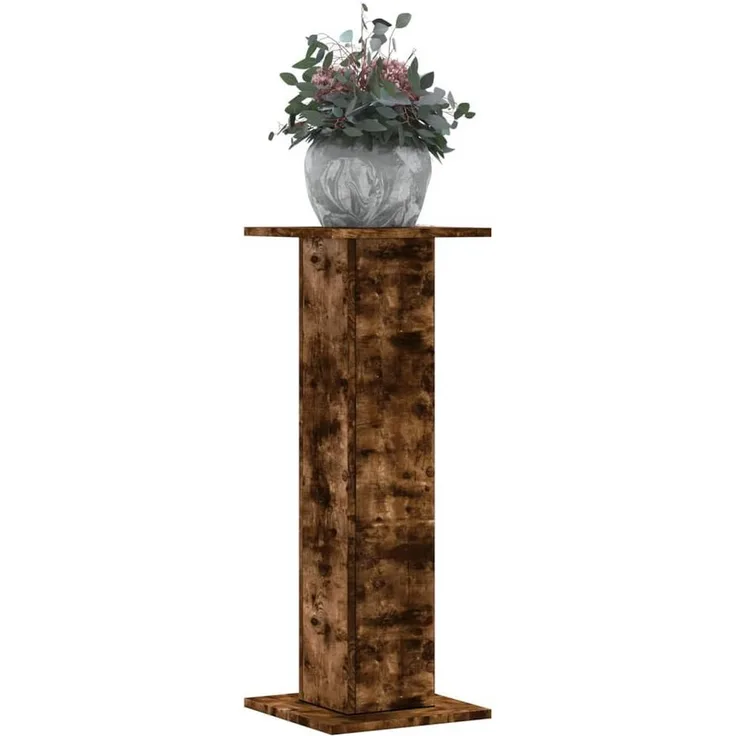 vidaXL Blumenständer Pflanzenständer Räuchereiche 2 Stk 30x30x80 cm Spanplatt