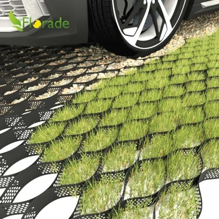 Florade® Bodenstabilisierungs-Geogitter - Langlebig & Wetterfest | Flexibel & Anpassbar | Einfache Installation | Geotextil | Ideal für Park- & Sportplätze | Höhe: 50mm / Breite: 2,5 m / Länge: 6,5m – Bild 5