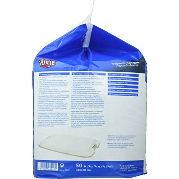 Trixie Welpen-Unterlage „Nappy-Stubenrein“ 50 Stück Vorteilspack – Bild 2