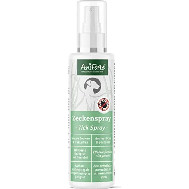 AniForte Zeckenspray für Hunde 100ml - Zeckenschutz gegen Zecken & Parasiten, Zeckenmittel für Hunde, Anti Zecken Spray, Anti-Zecken Mittel, Insektenspray & Insektenschutz, Zeckenschutz Hund