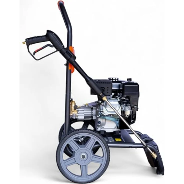DeTec DAEWOO Benzin Hochdruckreiniger 207 bar, 7 PS mit Messing Pumpenkopf, 12 m Hochdruckschlauch, 4 Schnellwechseldüsen, ideal für Steinreinigung – Bild 8