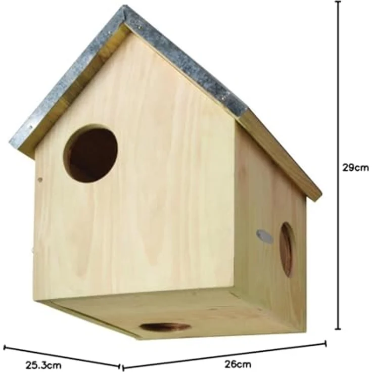 Eichhörnchenhaus Kobel Nistkasten Futterhaus für Eichhörnchen Holz 29cm - Preisvergleich – Bild 3