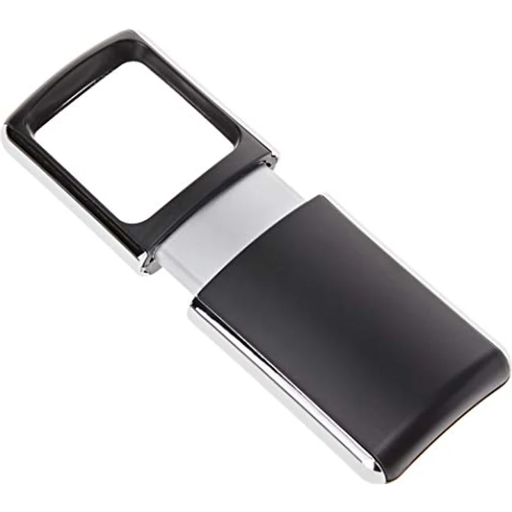 Wedo 2717501 Lupe eckig (mit LED Beleuchtung inklusiv Batterien) schwarz, 11,2 x 5,0 x 1,3 cm – Bild 2