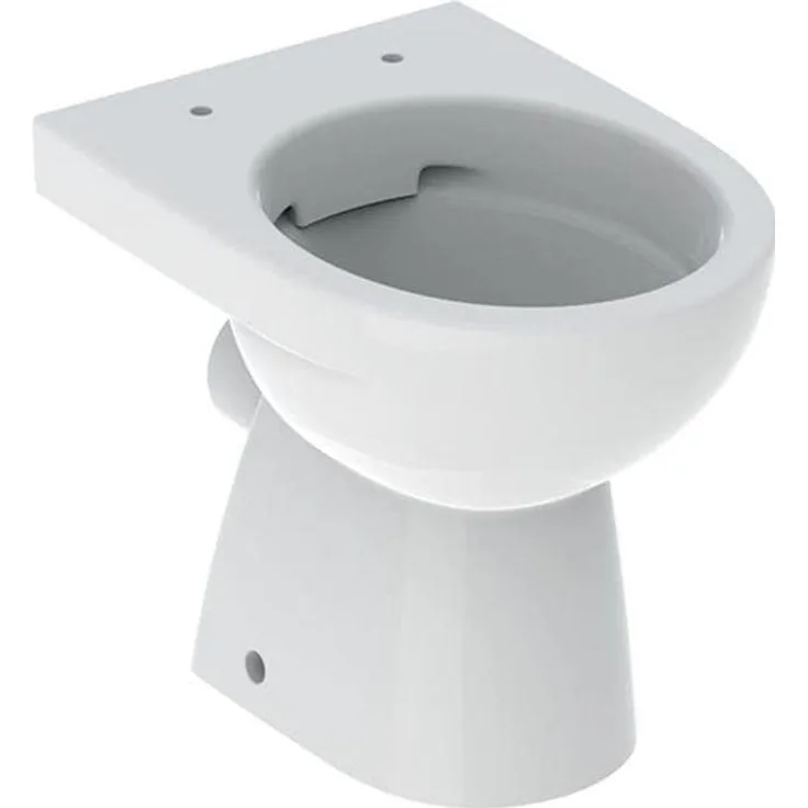 Geberit Toilette + Bidet Renova weiß stehend 500480012, spülrandloses Tiefspl-WC mit Vollmenge 6/5 l