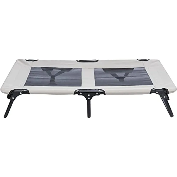 TRIXIE Hundeliege, Hundebett, Zusammenklappbar, 99 × 19 × 60 cm, Grau/Schwarz - 28212