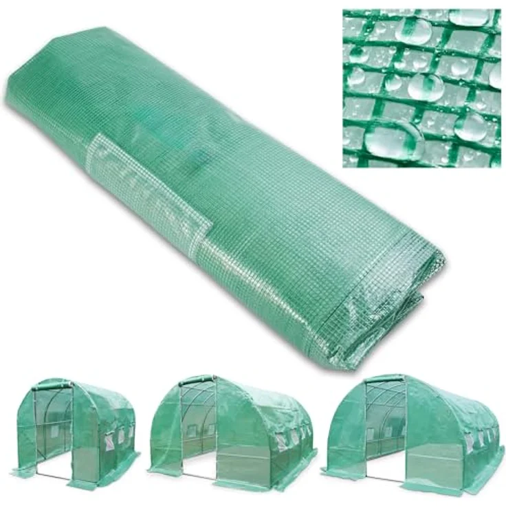 TOM Folien Gewächshaus Folie GH-601, Ersatzfolie für GH-600, 175 g/m², wetterfest, UV-beständig, Polypropylen Gewebe – Bild 1