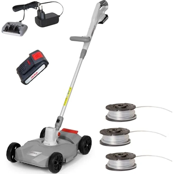 ikra GmbH Akku-Rasentrimmer IART 2030, 30 cm Arbeitsbreite, 20 Volt-Akku, kabellos, 2in1-System mit Rasenmäher-Funktion – Bild 1