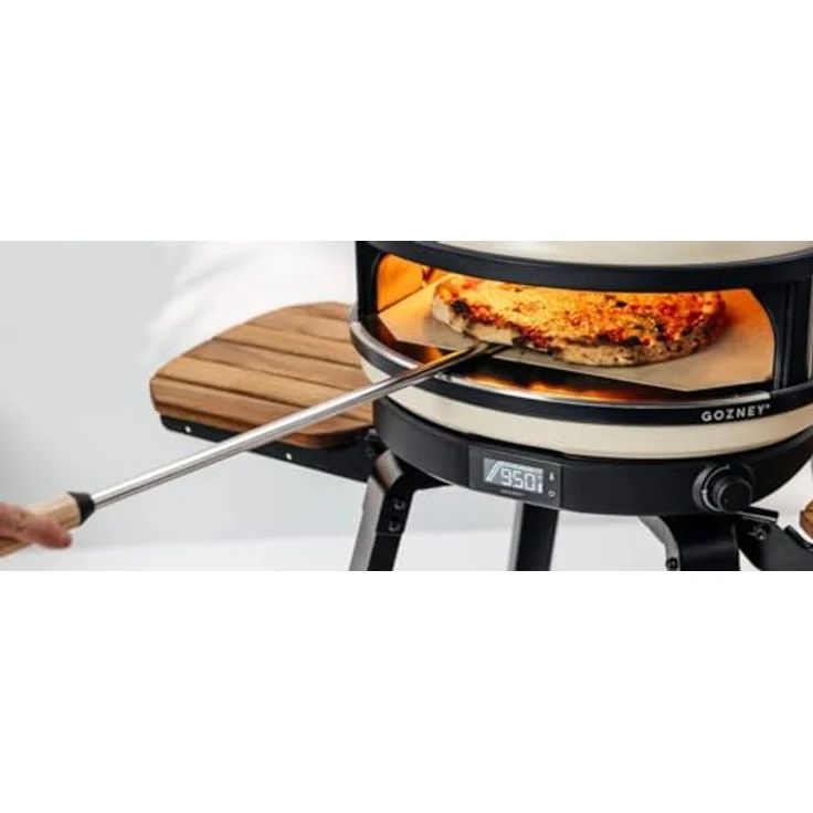GOZNEY° Utility Pizzaschieber, rostfreier Stahl Wendeheber mit Buchenholzgriff, 152 mm Kopfdurchmesser, 800 mm Stiel – Bild 3