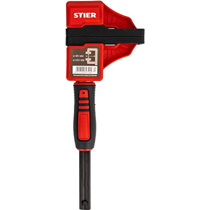 STIER Kompaktzwinge, optimal für Arbeiten auf engem Raum, 150 mm Spannweite, 60 mm Ausladung, große Spannbacken – Bild 1