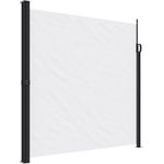 vidaXL Seitenmarkise, Sichtschutz Ausziehbar, Windschutz Sonnenschutz für Garten Balkon Terrasse, Seitenrollo Seitenwandmarkise, Weiß 200x600cm