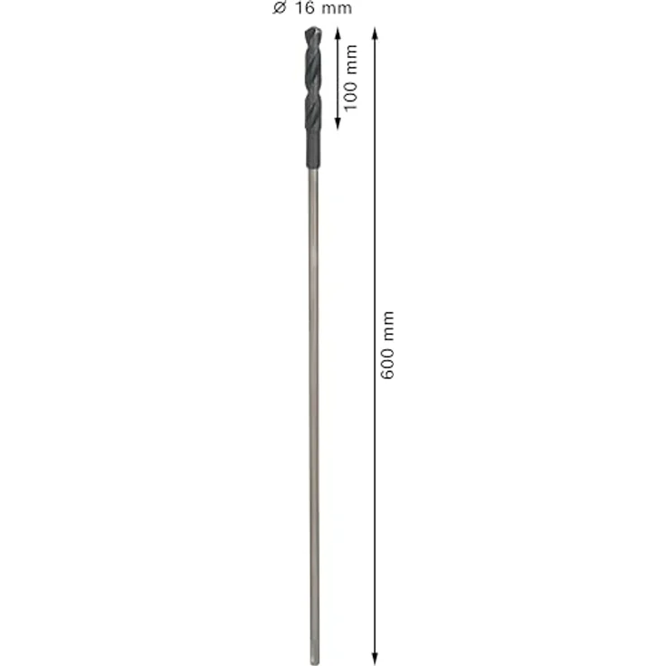 Bosch Pro Wood HSS Installationsbohrer, 16 x 100 x 600 mm, SDS Plus, hohe Lebensdauer für Holz und mehrschichtige Baumaterialien – Bild 2
