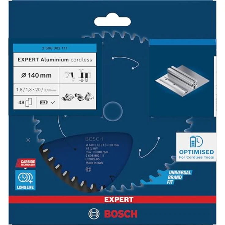 Bosch EXPERT Aluminium Kreissägeblatt, 140mm für Handkreissägen, robust mit Carbide Technology – Bild 2