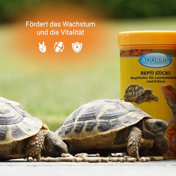 Aquaris Repti Sticks Carni Schildkrötenfutter, 300 g / 1 L, proteinreich mit Fisch und Garnelen, für Wasser- und Sumpfschildkröten – Bild 3