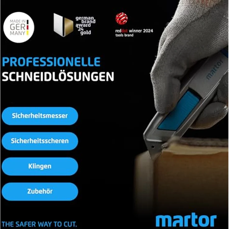 MARTOR SECUMAX-KLINGE 3770, Ersatzklinge aus Stahl und Kunststoff, 58 mm lang, 10 Stück im Klingendöschen – Bild 6