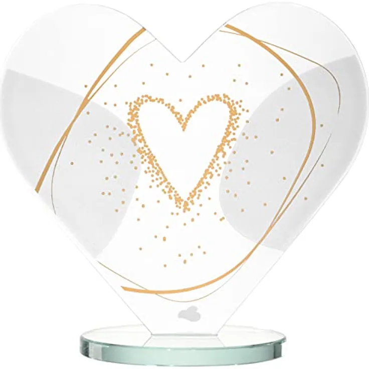 LEONARDO HOME Herzobjekt EMOZIONE 18,6 cm Herz, 022193, Glas, Mehrfarbig, 19 cm