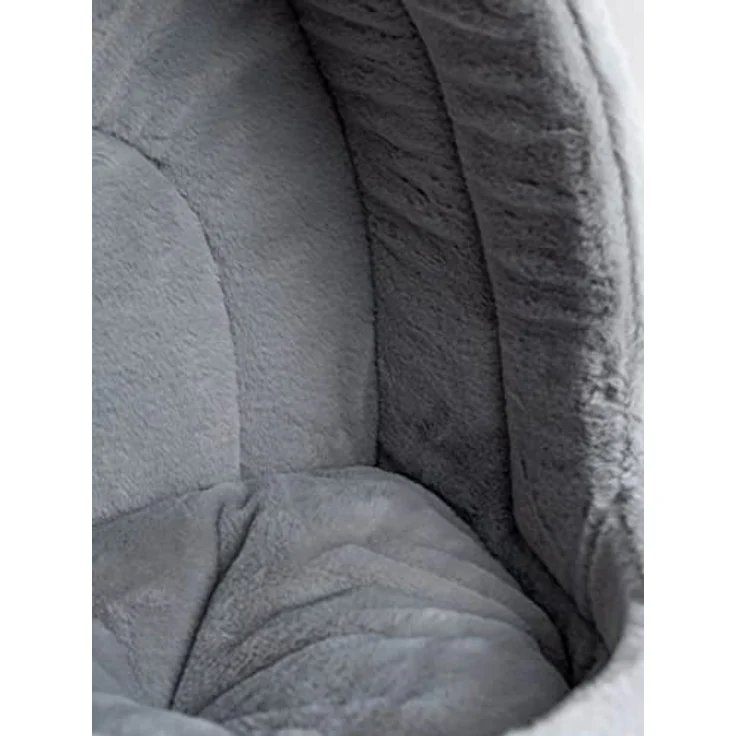 TrendPet LunaHome Kuschelhöhle, für Hunde und Katzen, grau-beige mit dicker Polsterung, 42x43x46 cm – Bild 4