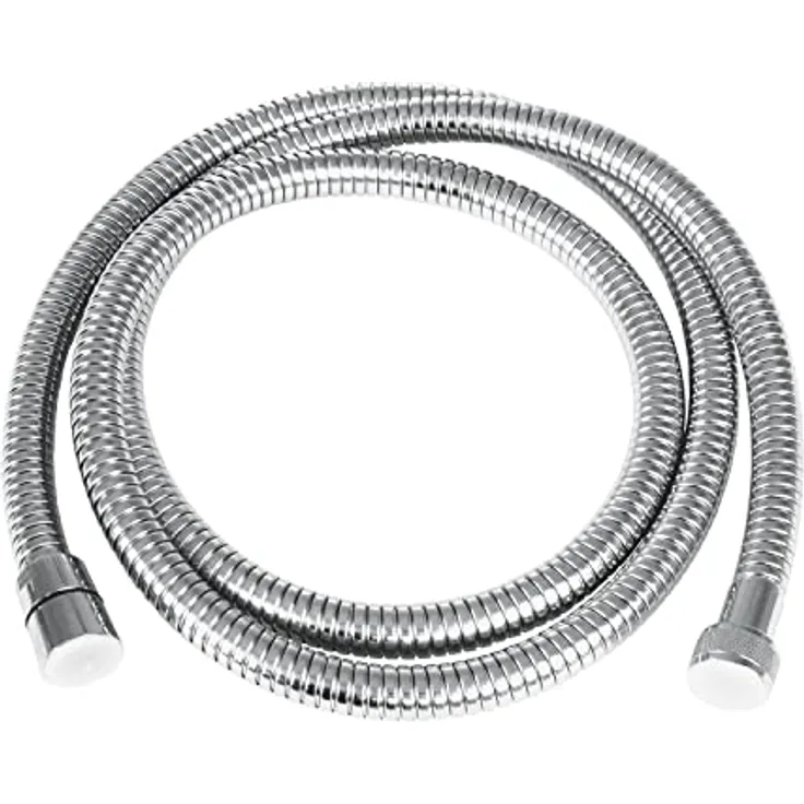 Amig - Universal-Duschkopf, ausziehbar, Mod. 9901 aus Edelstahl | Länge: 1,7-2,2 m | langer Schlauch für Einbauduschen oder Badewannen | leicht und robust