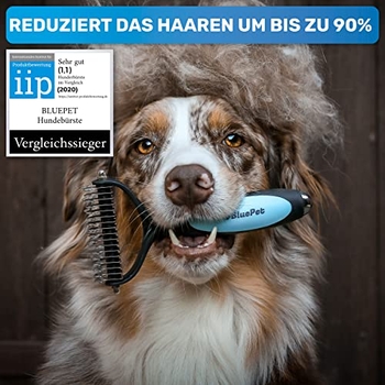 Nalako 2-in-1 Hundebürste – Zupfbürste & Unterwollharke Für Mittelgroße & Langhaarige Hunde