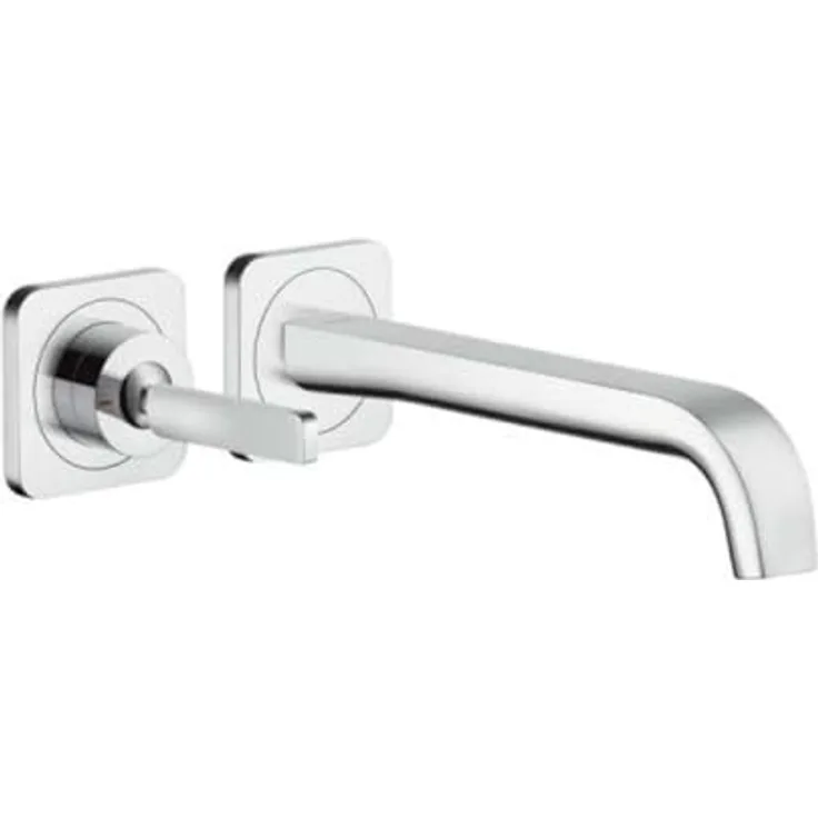 Axor Citterio E, Einhebel-Waschtischarmatur mit komfortablem Auslauf 220 mm, verchromt, automatische Durchflussbegrenzung 5 l/min