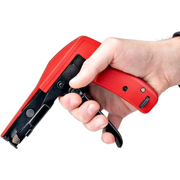 StarTech Nylon-Kabelbinderpistole, Werkzeug zum Schneiden und Installieren von Kabelbindern, rot, für Kabelbinder 2,4 - 4,8 mm – Bild 6