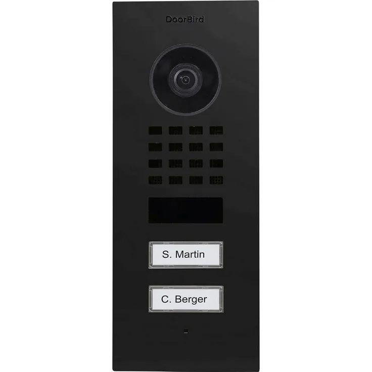 DoorBird D1102V UP, IP Video Türsprechanlage mit Bluetooth®, WLAN, LAN, Außeneinheit in Graphitschwarz (seidenmatt)