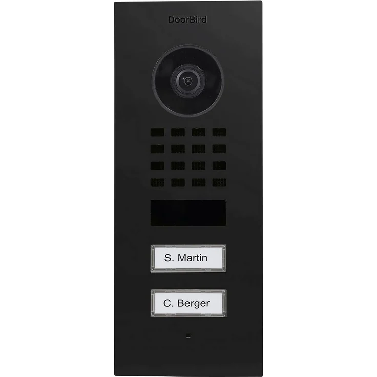 DoorBird D1102V UP, IP Video Türsprechanlage mit Bluetooth®, WLAN, LAN, Außeneinheit in Graphitschwarz (seidenmatt)