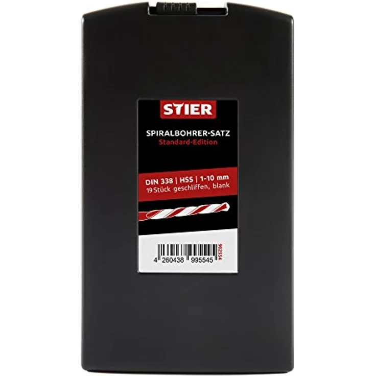 STIER Spiralbohrer Set HSS-G, 19-teilig, Metallbohrer Satz für Stahl & Nichteisenmetalle, spiralnut mit Oxidbeschichtung für rasche Spanabfuhr – Bild 5