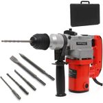 Kraft&Dele Bohrhammer KD1691 1600W Schlaghammer Stemmhammer Meißelhammer Bohrer Meißel, inkl. 2 Meißel und 3 Bohrer, im Kunststoffkoffer sortiert