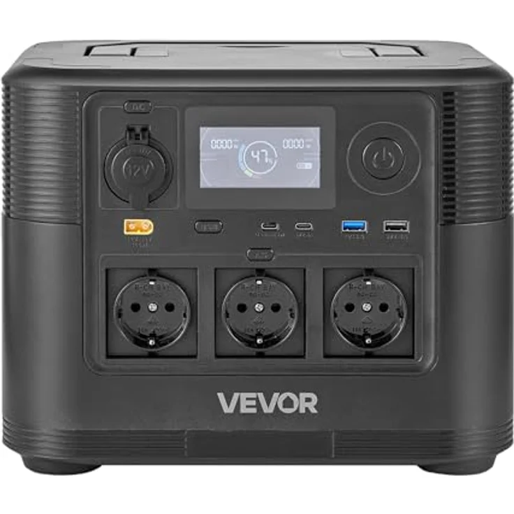 VEVOR Tragbare Powerstation M9, 1200W Solargenerator mit 806Wh LiFePO4-Akku und 9 Ausgängen für Camping und Notfälle – Bild 9