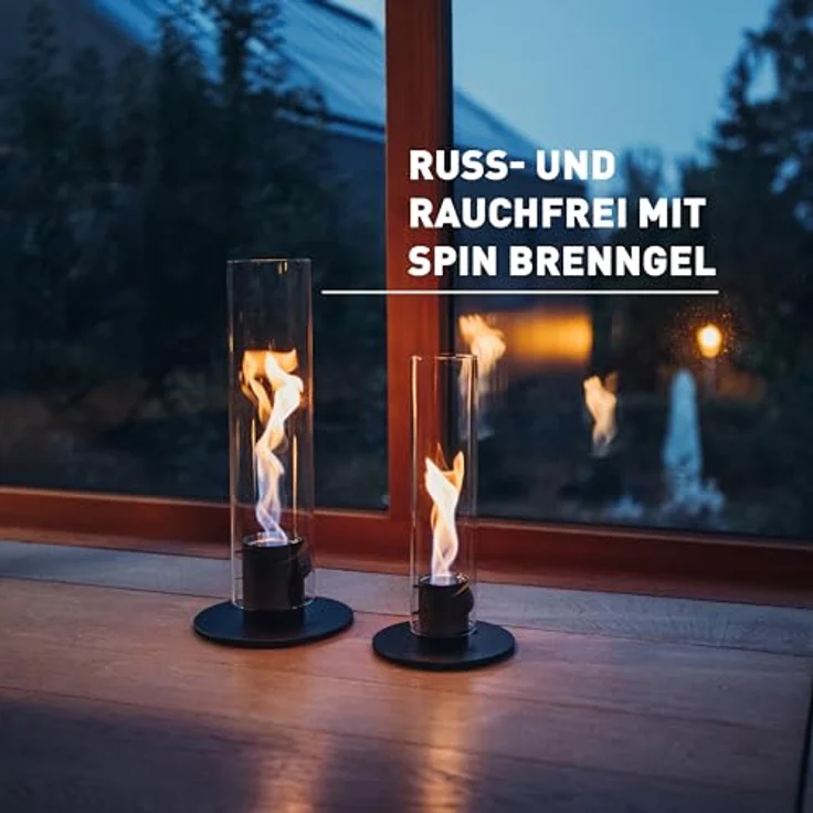 höfats - Spin 90 Schwarz - Tischkamin für Indoor und Outdoor - Tischfeuer, Windlicht, Gartenfackel und Bioethanolkamin aus Edelstahl – Bild 5