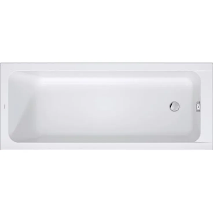 Duravit D-Code Badewanne, rechteckig, 1700x700mm, Einbauversion, 230 Liter, weiss, mit ergonomischer Rückenschräge