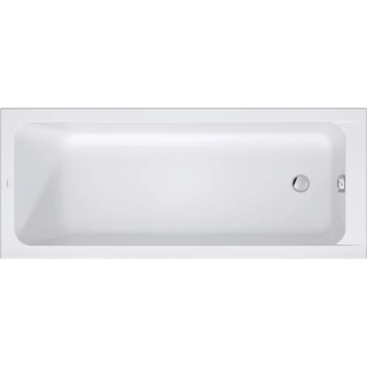 Duravit D-Code Badewanne, rechteckig, 1700x700mm, Einbauversion, 230 Liter, weiss, mit ergonomischer Rückenschräge – Bild 1
