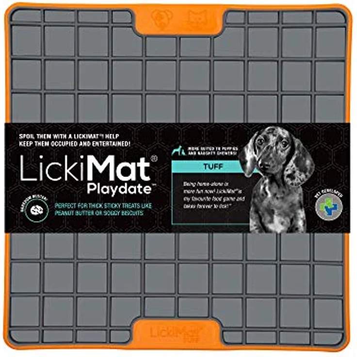 LICKIMAT - Dog Bowl Playdate Tuff Orange 20Cm - (645.5430) – Bild 1